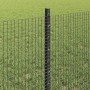 Reja con postes Gris 0.6 x 100 m Acero