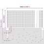 Reja con postes Gris 0.6 x 100 m Acero