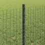 Reja con postes Gris 0.6 x 100 m Acero