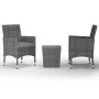 Gartenmöbel 3-teilig, synthetisches Rattan, graues Hartglas von vidaXL, Gartensets - Ref: Foro24-3058359, Preis: 172,24 €, Ra...