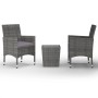 Gartenmöbel 3-teilig, synthetisches Rattan, graues Hartglas von vidaXL, Gartensets - Ref: Foro24-3058359, Preis: 167,96 €, Ra...