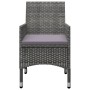 Gartenmöbel 3-teilig, synthetisches Rattan, graues Hartglas von vidaXL, Gartensets - Ref: Foro24-3058359, Preis: 167,96 €, Ra...