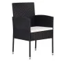 7-Piece Black Synthetic Rattan Garden Dining Set by vidaXL, Garden sets - Ref: Foro24-3059419, Price: 353,79 €, Discount: %