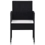 7-Piece Black Synthetic Rattan Garden Dining Set by vidaXL, Garden sets - Ref: Foro24-3059419, Price: 353,79 €, Discount: %