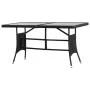 7-Piece Black Synthetic Rattan Garden Dining Set by vidaXL, Garden sets - Ref: Foro24-3059419, Price: 353,79 €, Discount: %