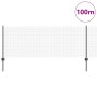 Reja con postes Gris 0.8 x 100 m Acero