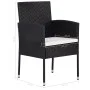 7-Piece Black Synthetic Rattan Garden Dining Set by vidaXL, Garden sets - Ref: Foro24-3059419, Price: 353,79 €, Discount: %