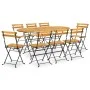 Folding garden dining table 9 pieces made of solid acacia wood by vidaXL, Garden sets - Ref: Foro24-3058158, Price: 456,69 €,...