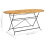 Klappbarer Garten-Esstisch 9-teilig aus massivem Akazienholz von vidaXL, Gartensets - Ref: Foro24-3058158, Preis: 438,35 €, R...