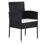 5-Piece Black Synthetic Rattan Garden Dining Set by vidaXL, Garden sets - Ref: Foro24-3059416, Price: 269,91 €, Discount: %