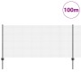 Reja con postes Gris 1 x 100 m Acero