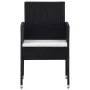 5-Piece Black Synthetic Rattan Garden Dining Set by vidaXL, Garden sets - Ref: Foro24-3059416, Price: 269,91 €, Discount: %