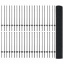 Reja con postes Gris 1 x 100 m Acero