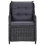 Juego de comedor para jardín 7 piezas ratán sintético negro de vidaXL, Conjuntos de jardín - Ref: Foro24-3059475, Precio: 1,0...