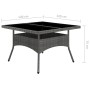 Garten-Essset 9-teilig aus PE-Rattan und grauem Akazienholz von vidaXL, Gartensets - Ref: Foro24-3058345, Preis: 630,18 €, Ra...