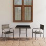 Garten-Essgruppe 3-teilig anthrazitgrau und graues synthetisches Rattan von vidaXL, Gartensets - Ref: Foro24-3059441, Preis: ...