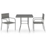 Garten-Essgruppe 3-teilig anthrazitgrau und graues synthetisches Rattan von vidaXL, Gartensets - Ref: Foro24-3059441, Preis: ...