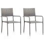Garten-Essgruppe 3-teilig anthrazitgrau und graues synthetisches Rattan von vidaXL, Gartensets - Ref: Foro24-3059441, Preis: ...