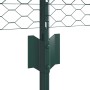 Reja con postes Verde 0.5 x 10 m Acero