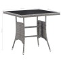Garten-Essgruppe 3-teilig anthrazitgrau und graues synthetisches Rattan von vidaXL, Gartensets - Ref: Foro24-3059441, Preis: ...