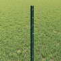 Reja con postes Verde 0.5 x 10 m Acero