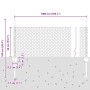 Reja con postes Verde 0.5 x 10 m Acero
