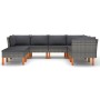 8-teiliges Gartenmöbel-Set und graue synthetische Rattankissen von vidaXL, Gartensets - Ref: Foro24-3059719, Preis: 557,45 €,...