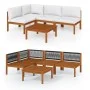 Gartenmöbel 5 Stück cremefarbene Kissen aus massivem Akazienholz von vidaXL, Gartensets - Ref: Foro24-3057902, Preis: 469,47 ...