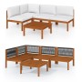 Gartenmöbel 5 Stück cremefarbene Kissen aus massivem Akazienholz von vidaXL, Gartensets - Ref: Foro24-3057902, Preis: 476,62 ...
