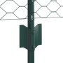 Reja con postes Verde 0.6 x 10 m Acero
