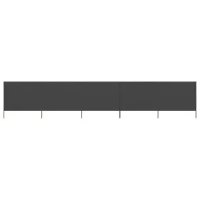 5-panel beach windbreaker anthracite gray fabric 600x80 cm by vidaXL, Umbrellas - Ref: Foro24-47156, Price: 55,25 €, Discount: %