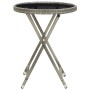 Garden table and chairs set, 3 pieces, synthetic rattan and gray glass by vidaXL, Garden sets - Ref: Foro24-3058538, Price: 2...