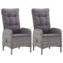 Gartentisch und Stühle 3 Stück synthetisches Rattan und graues Glas von vidaXL, Gartensets - Ref: Foro24-3058538, Preis: 299,...
