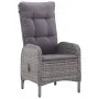 Garden table and chairs set, 3 pieces, synthetic rattan and gray glass by vidaXL, Garden sets - Ref: Foro24-3058538, Price: 3...