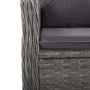 Garden table and chairs set, 3 pieces, synthetic rattan and gray glass by vidaXL, Garden sets - Ref: Foro24-3058538, Price: 3...