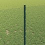 Reja con postes Verde 1 x 10 m Acero