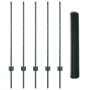 Reja con postes Verde 1 x 10 m Acero