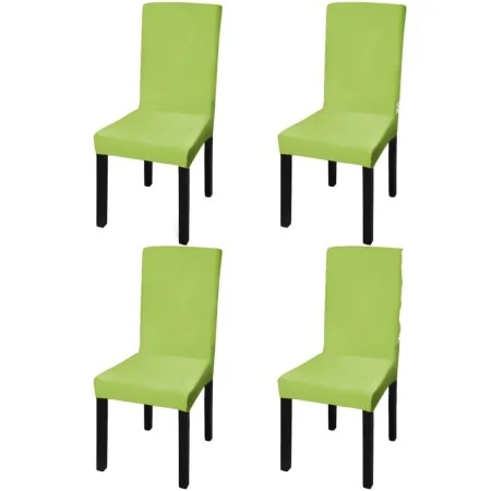 Gerader elastischer Stuhlbezug 4 Einheiten grün von vidaXL, Abdeckungen - Ref: Foro24-131427, Preis: 15,21 €, Rabatt: %