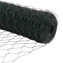Reja con postes Verde 1.2 x 10 m Acero