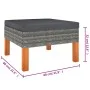 6-teiliges Gartenmöbel-Set und graue synthetische Rattankissen von vidaXL, Gartensets - Ref: Foro24-3059714, Preis: 408,31 €,...