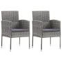 3-teilige Garten-Essgruppe aus anthrazitgrauem synthetischem Rattan von vidaXL, Gartensets - Ref: Foro24-3059412, Preis: 181,...