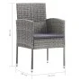 3-teilige Garten-Essgruppe aus anthrazitgrauem synthetischem Rattan von vidaXL, Gartensets - Ref: Foro24-3059412, Preis: 181,...