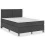 Cama box spring tela gris oscuro 140x200 cm de vidaXL, Camas y somieres - Ref: Foro24-3054794, Precio: 562,13 €, Descuento: %