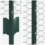 Reja con postes Verde 1.5 x 10 m Acero
