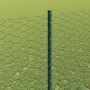 Reja con postes Verde 1.5 x 10 m Acero