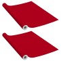 Láminas autoadhesivas muebles 2 uds PVC rojo 500x90 cm de vidaXL, Láminas para ventana - Ref: Foro24-3059653, Precio: 20,64 €...