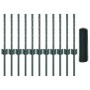 Reja con postes Verde 0.4 x 25 m Acero