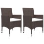 3-teilige Gartenmöbel, synthetisches Rattan und braunes Glas von vidaXL, Gartensets - Ref: Foro24-3058311, Preis: 261,17 €, R...