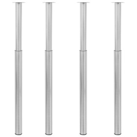 Telescopic table legs 4 pcs brushed nickel 710-1100 mm by vidaXL, Table legs - Ref: Foro24-3051487, Price: 100,05 €, Discount: %