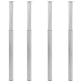 Telescopic table legs 4 pcs brushed nickel 710-1100 mm by vidaXL, Table legs - Ref: Foro24-3051487, Price: 104,44 €, Discount: %